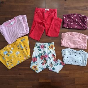 Old Navy Printed Tops Pants Dress Lot of 7 Size 3T